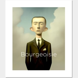 Bourgeoisie: A bourgeoisie man stands alone on a Dark Background Posters and Art